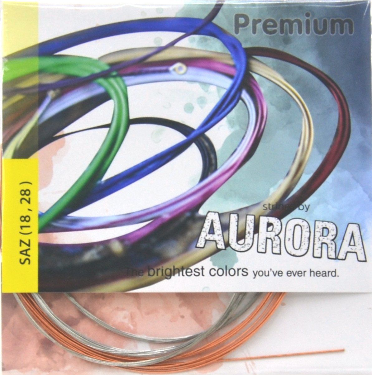 Aurora Premium Profesyonel Bakır Bamlı Saz Teli 0,18 Kısa Sap Bağlama Teli